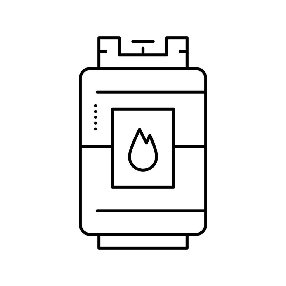 gas barrel line icon vector black illustration