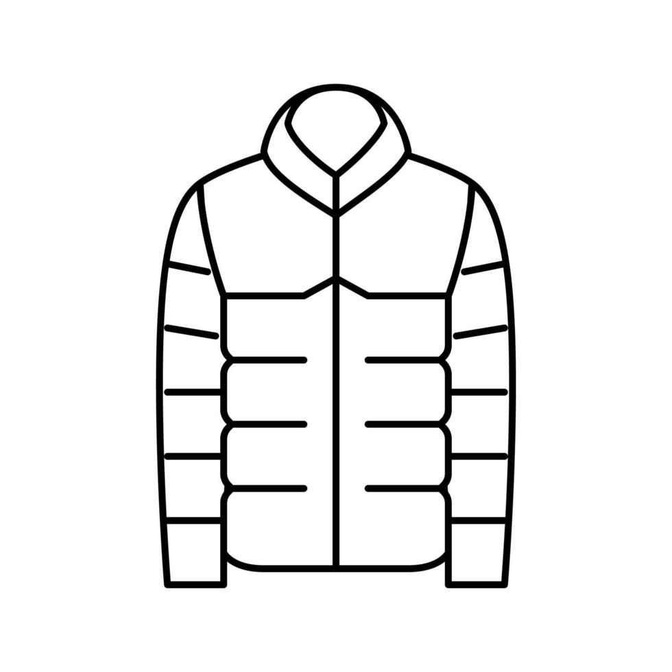 ilustración de vector de icono de línea de ropa de chaqueta