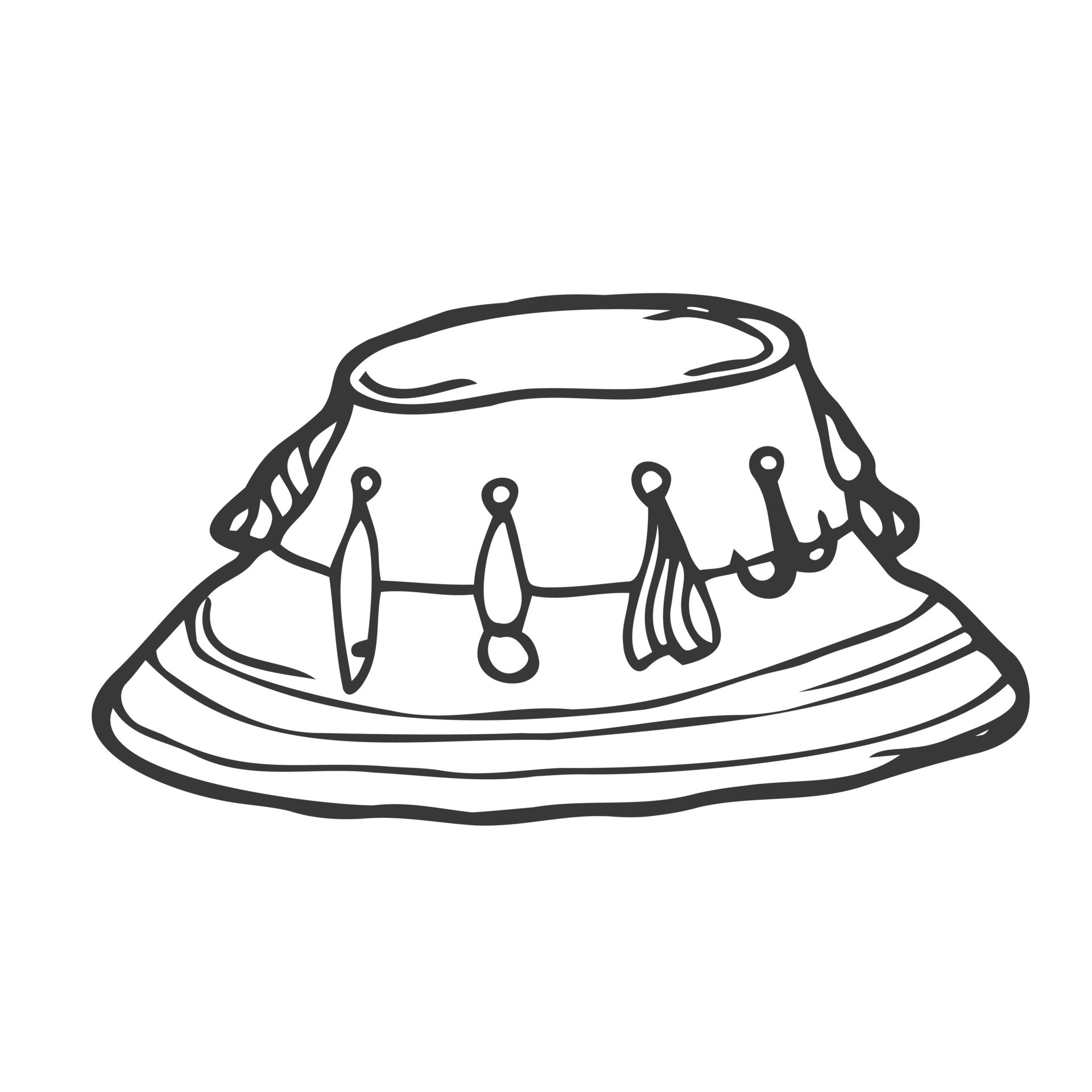 Fishing hat doodle. Bucket hat. Travel and fishing concept 18997761