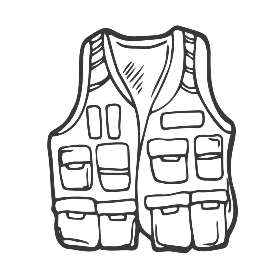 Fisherman vest solid icon. Fishing wear vector illustration isolated on white. Hunter vest glyph style design, designed for web and app. Eps 10