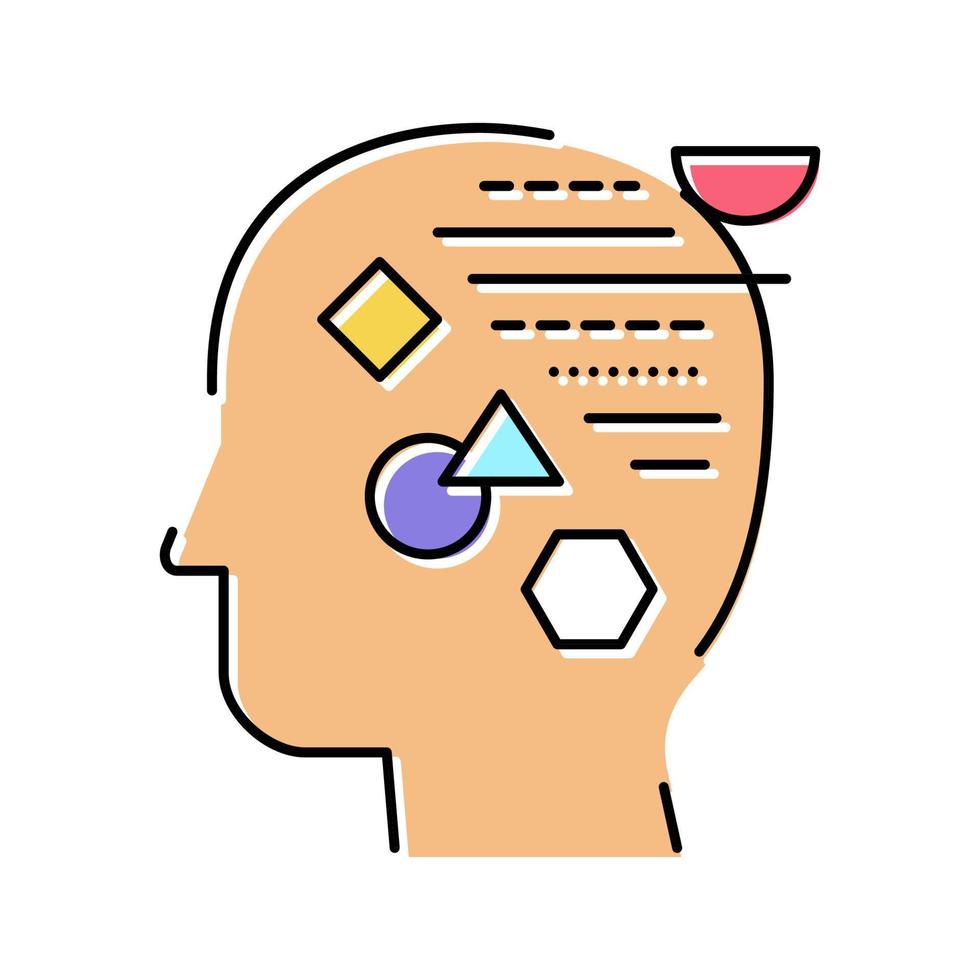 logic philosophy color icon vector illustration