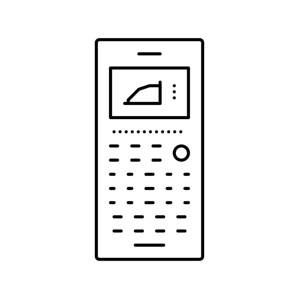 graphing calculator line icon vector illustration 18997812 Vector Art