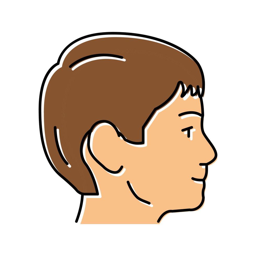 cara niño macho color icono vector ilustración