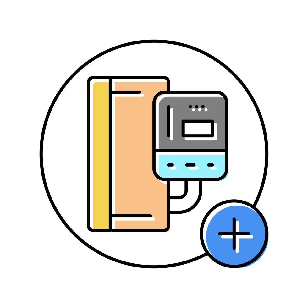 blood pressure health check color icon vector illustration