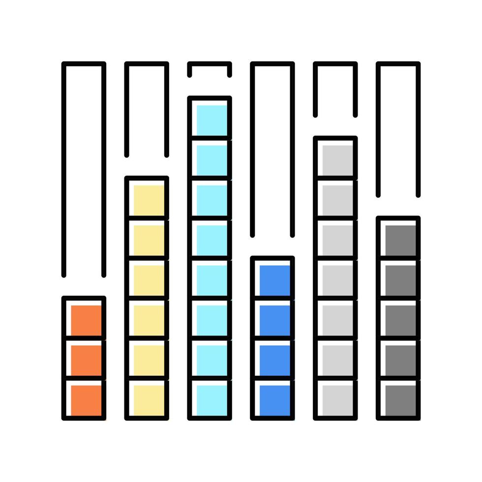 ilustración de vector de icono de color de música de volumen