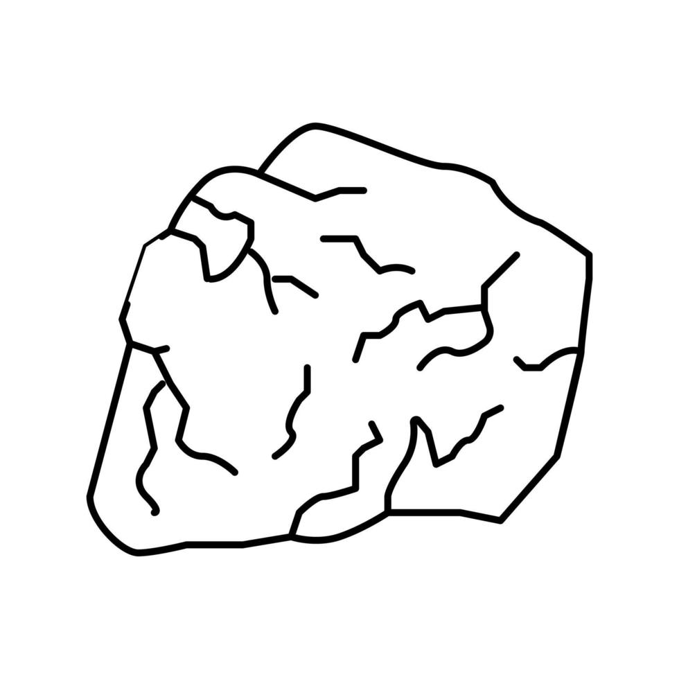 mármol piedra roca línea icono vector ilustración