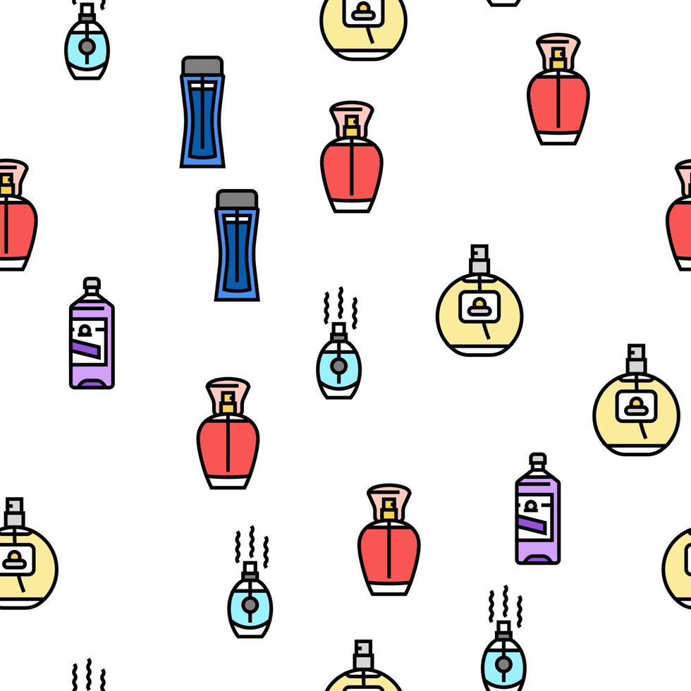 fragrance bottle perfume cosmetic vector seamless pattern
