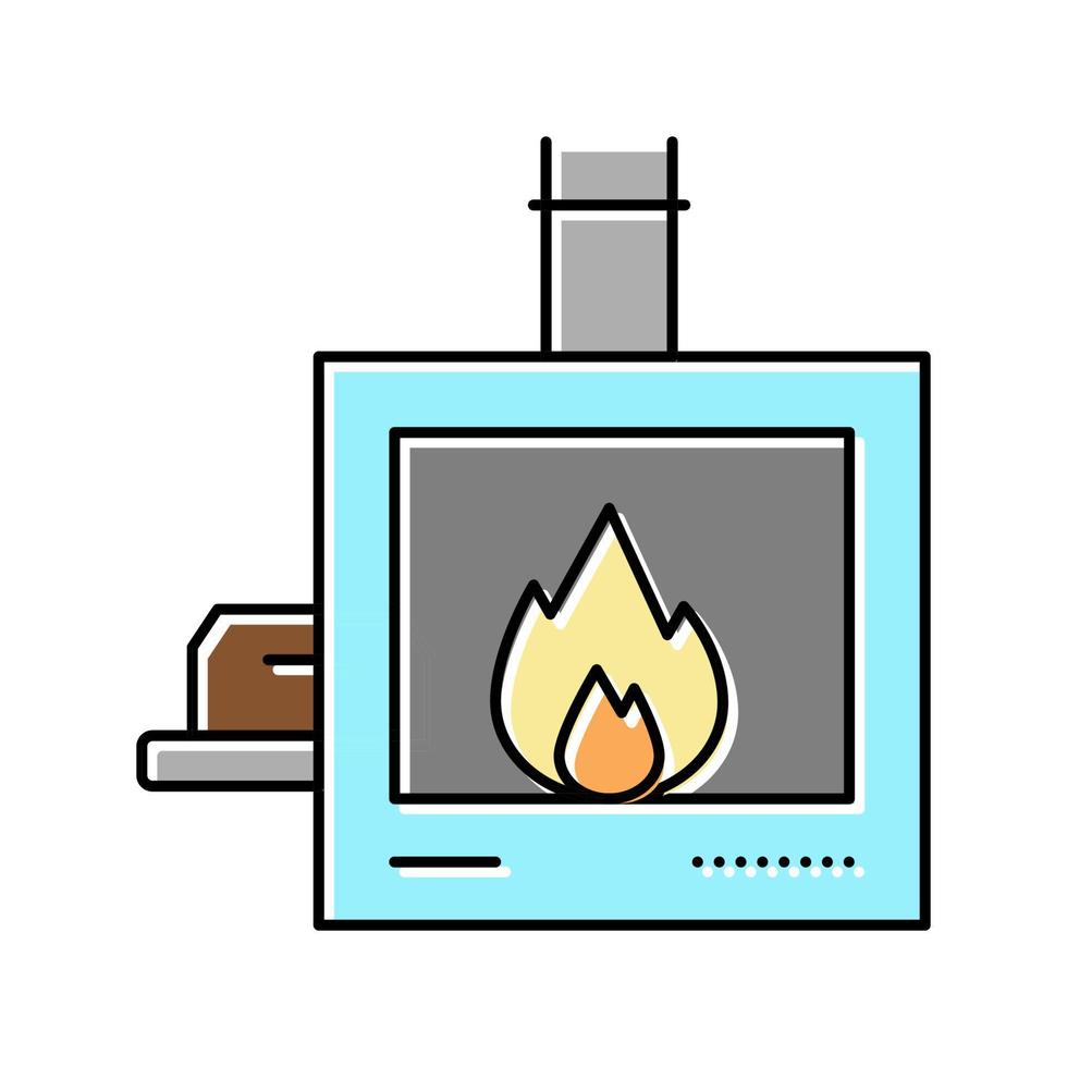 ilustración de vector de icono de color de cremación individual