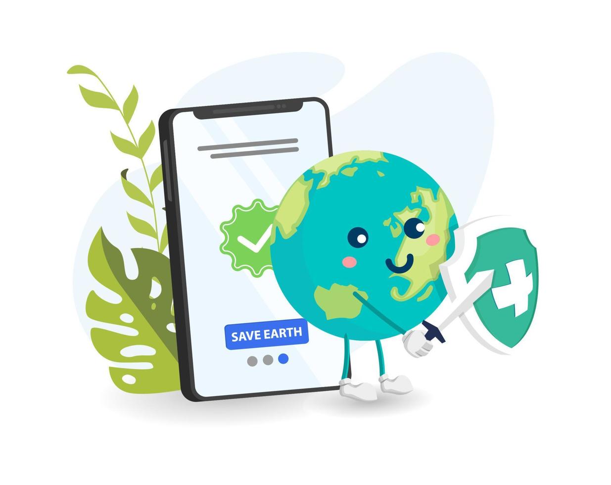 Earth Day. Eco friendly concept. Vector illustration. Earth day concept.