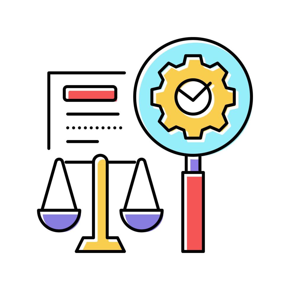 expertise law color icon vector illustration