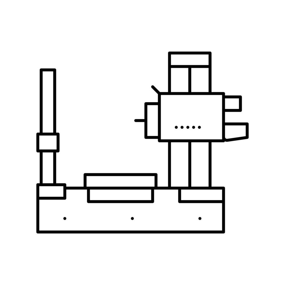 boring machine line icon vector illustration