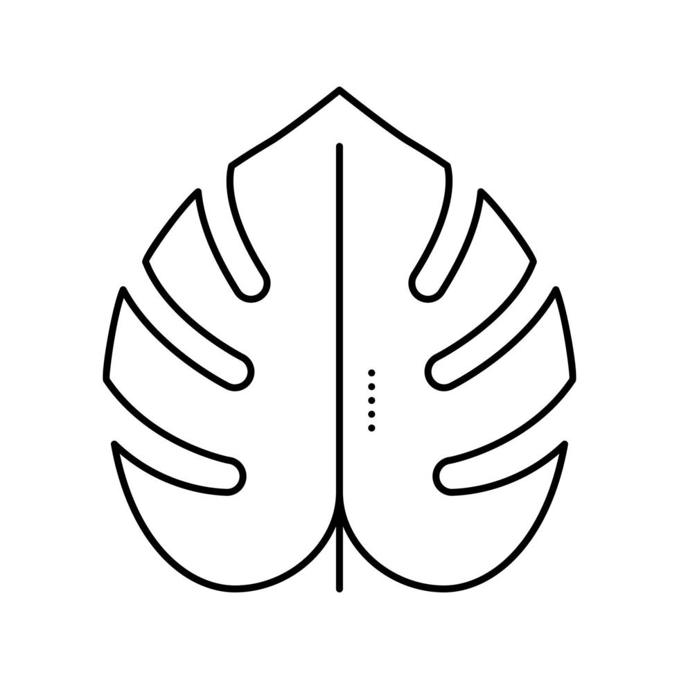 plant leaf line icon vector illustration