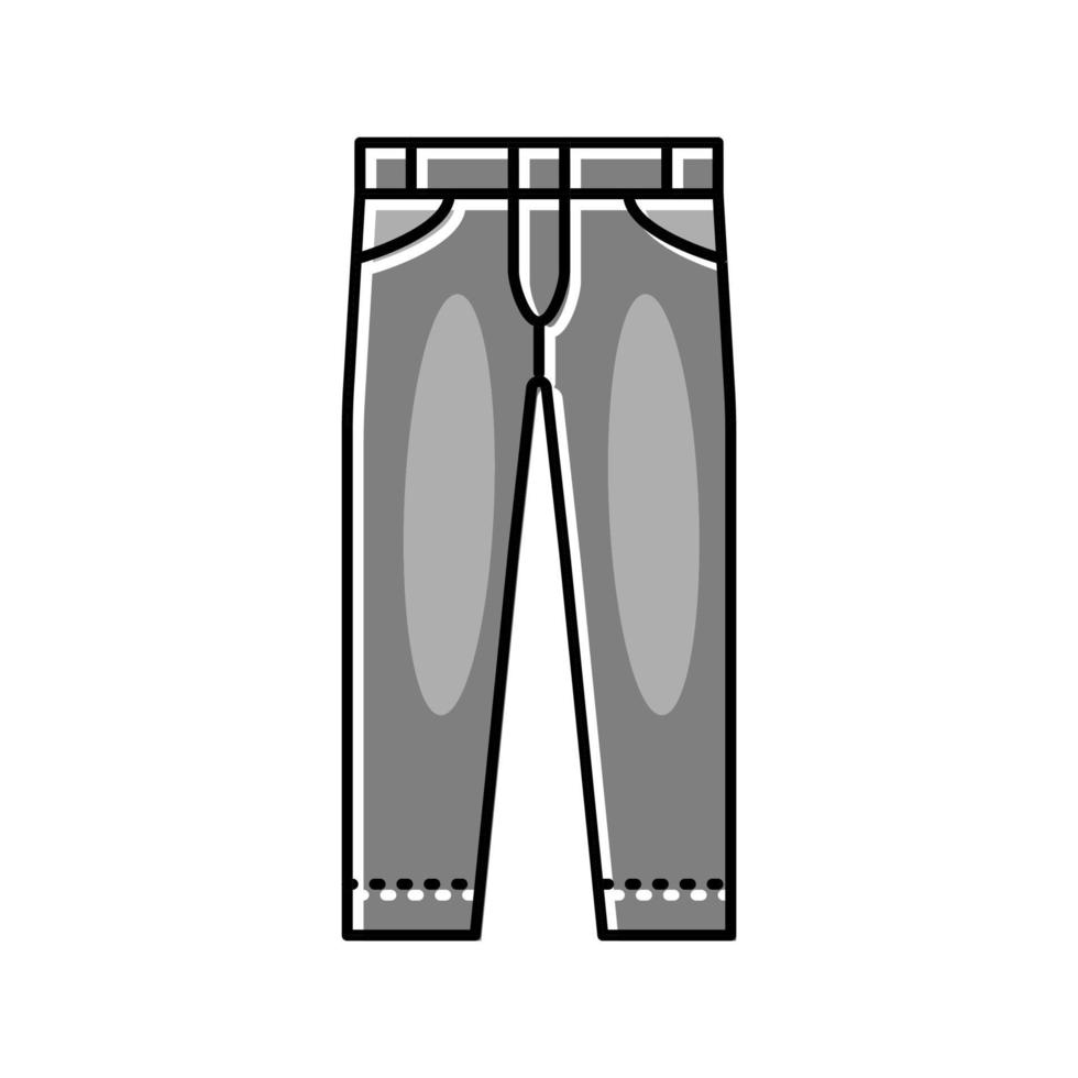 pantalones de mezclilla para hombre icono de color ilustración vectorial vector