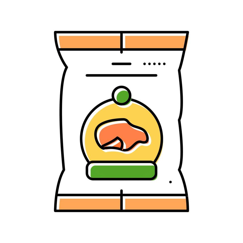chips sweet potato color icon vector illustration