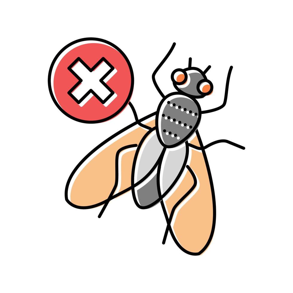 ilustración de vector de icono de color de control de mosca