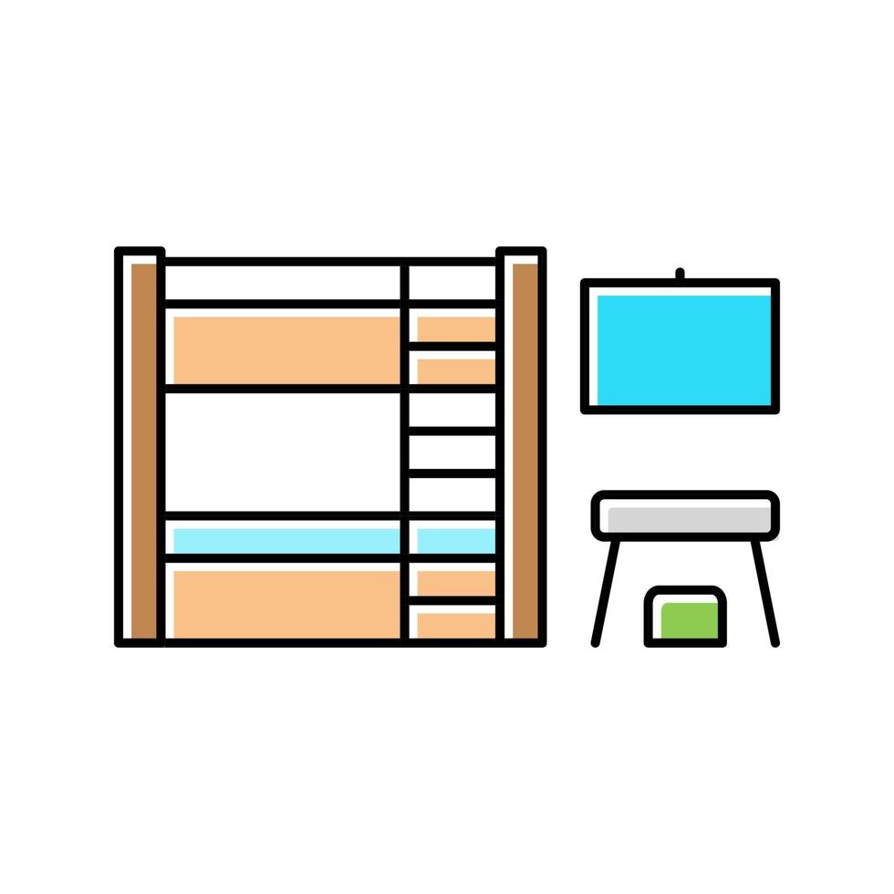 kid furniture color icon vector illustration