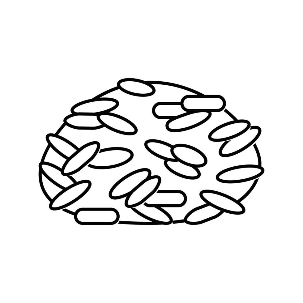 ilustración de vector de icono de color de arroz basmati