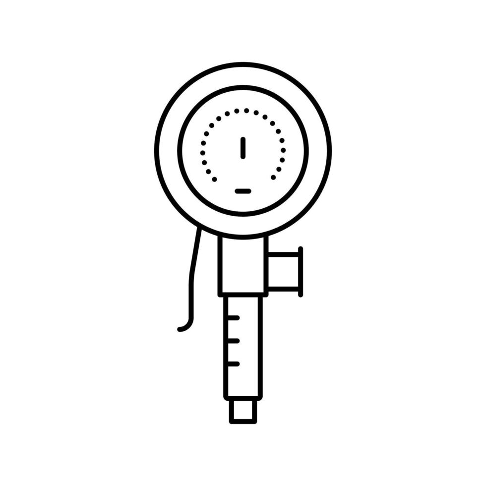 pressure measurement part of air compressor line icon vector illustration
