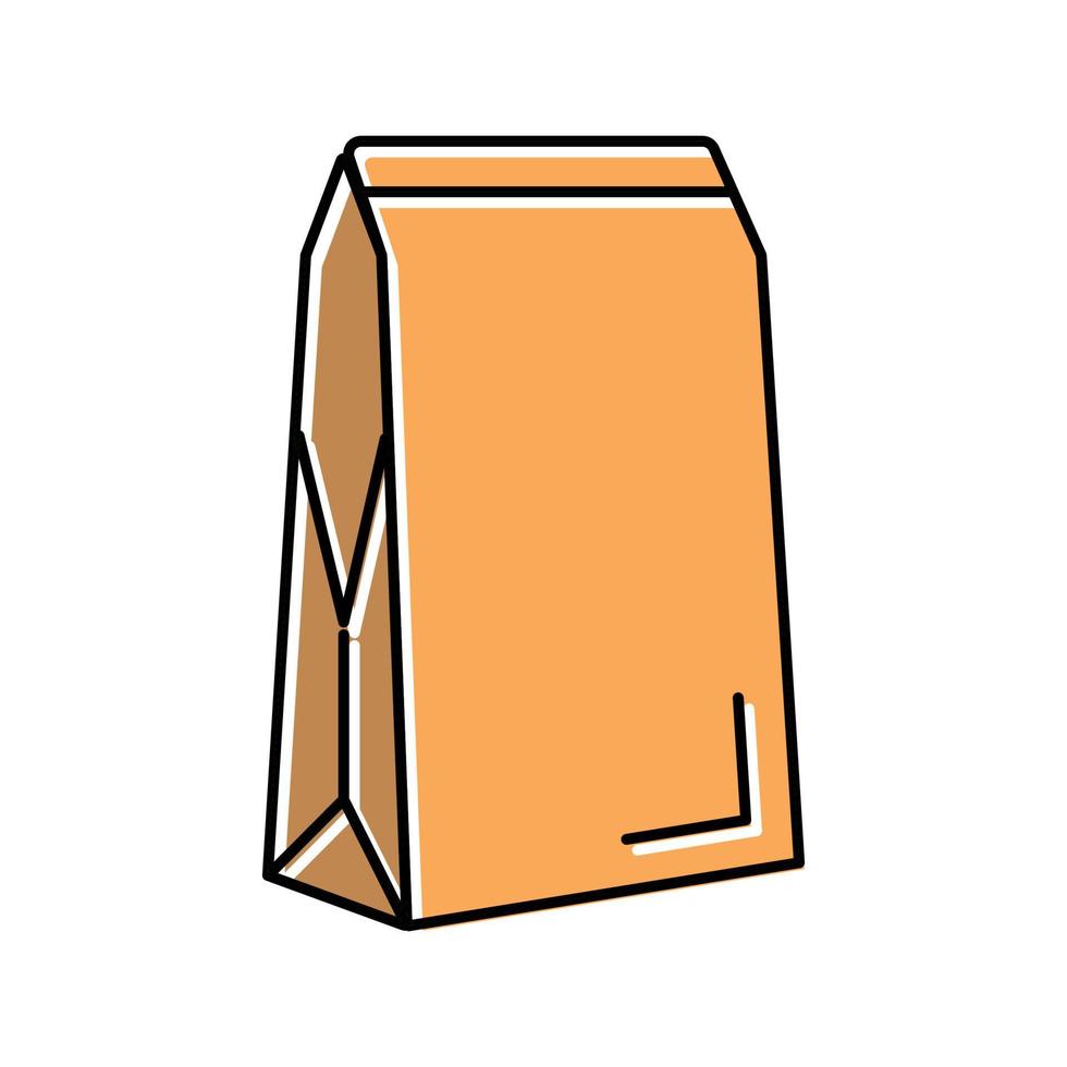 paquete bolsa color icono vector ilustración