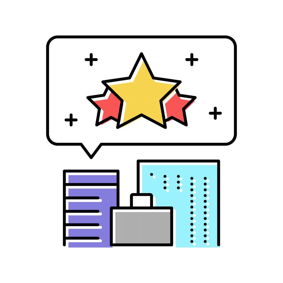 ilustración de vector de icono de color de gestión de reputación de empresa