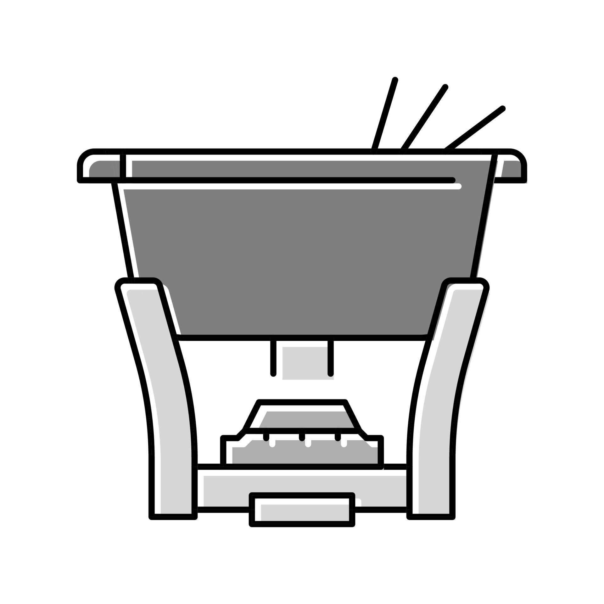 cast iron fondue pot color icon vector illustration 18998587 Vector Art