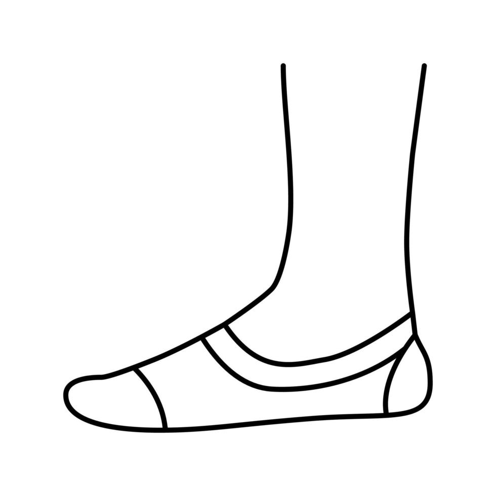 invisible sock line icon vector isolated illustration