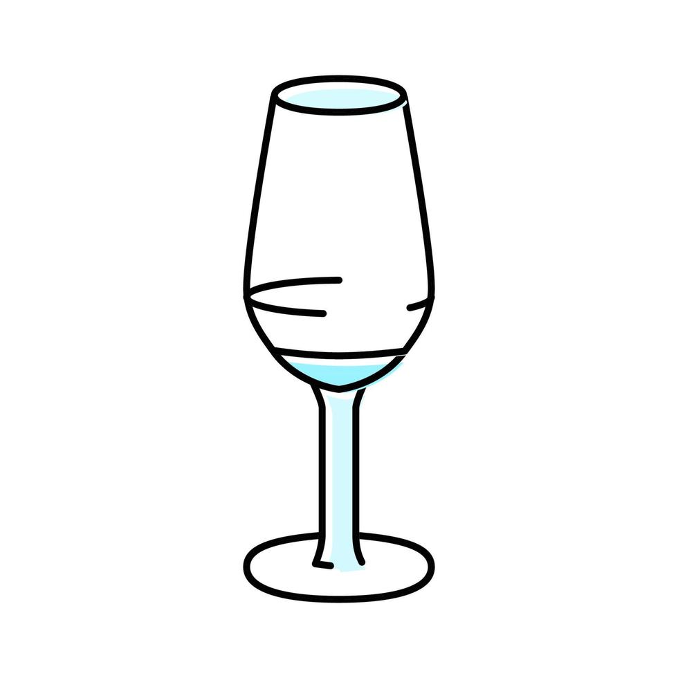 ilustración de vector de icono de color de copa de vino líquido