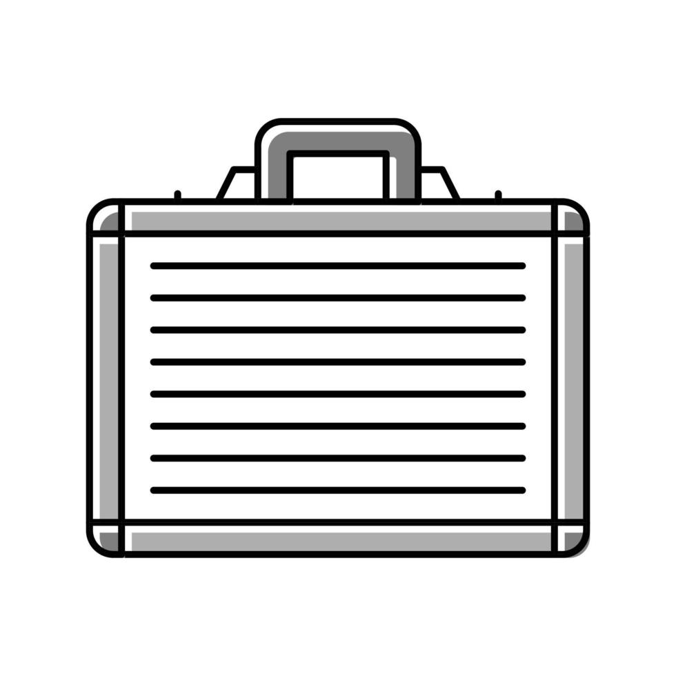 briefcase metallic color icon vector illustration