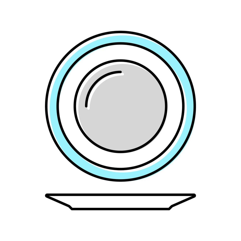 plate for meal color icon vector illustration
