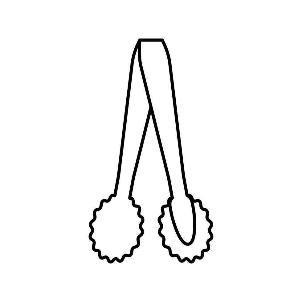hookah forceps line icon vector illustration