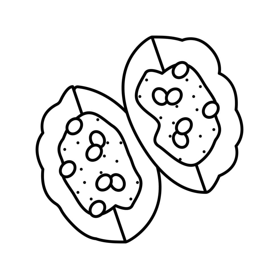 pieces pumpkin seeds line icon vector illustration