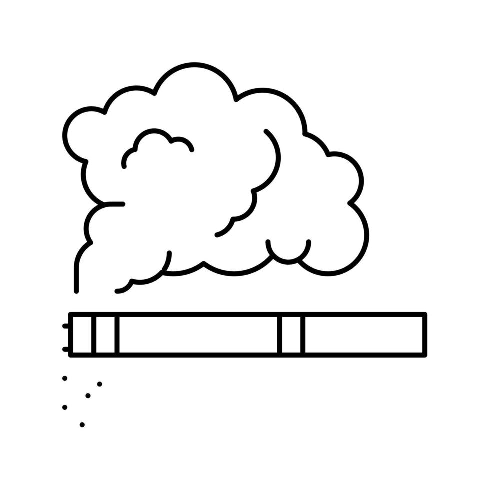 tobacco smoke line icon vector illustration