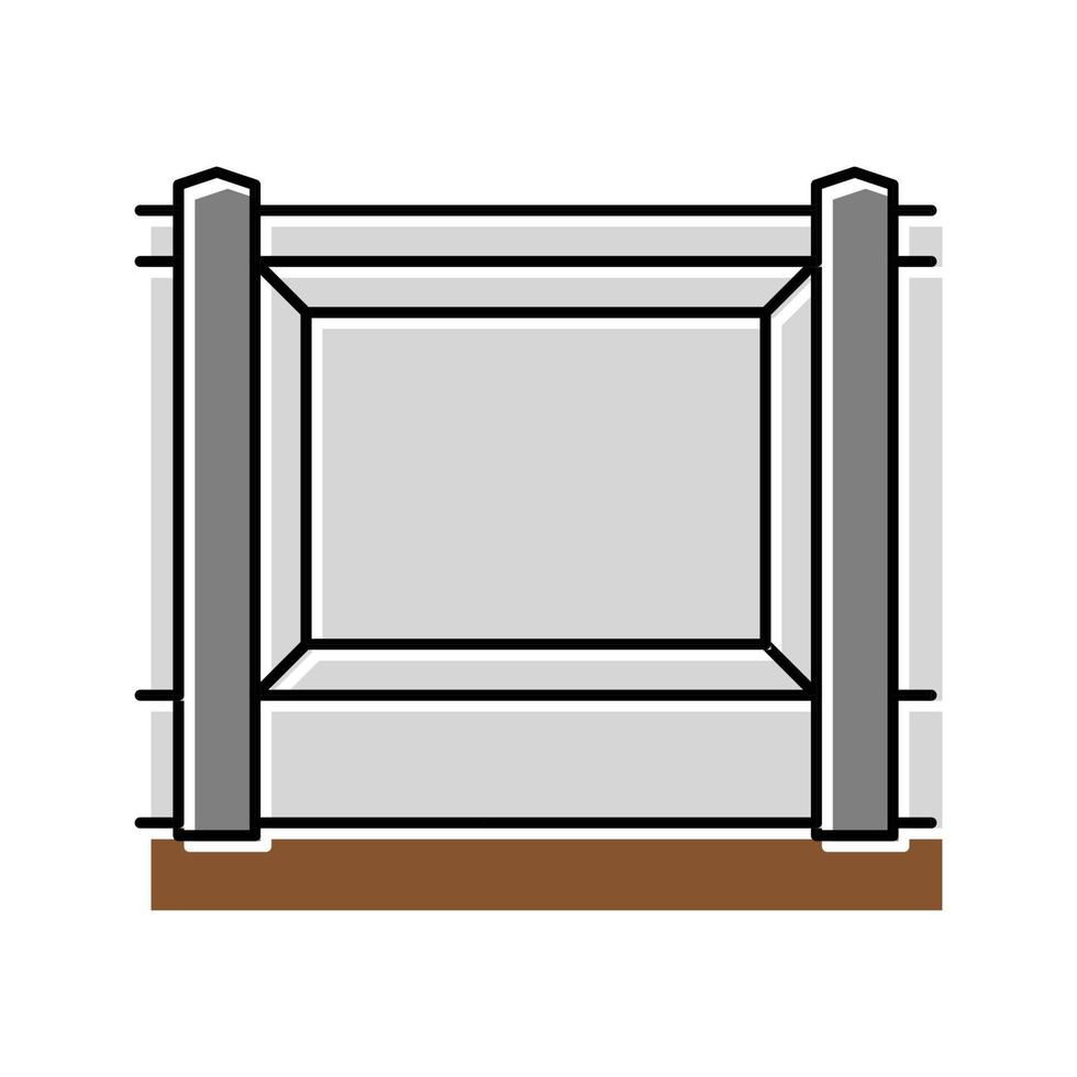panel fence color icon vector illustration