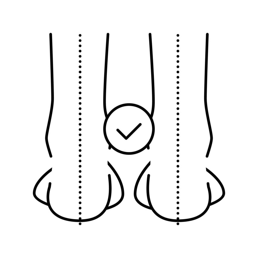 ilustración de vector de icono de línea de piernas rectas