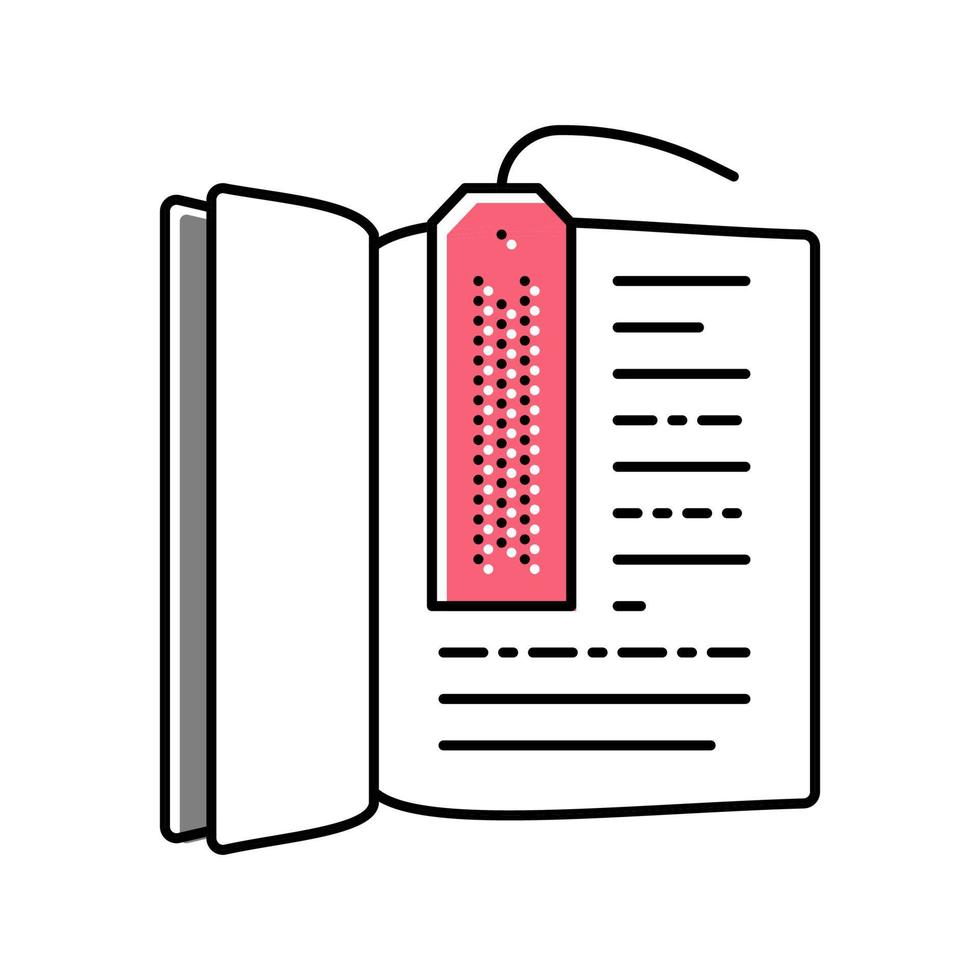 bookmark accessory color icon vector illustration