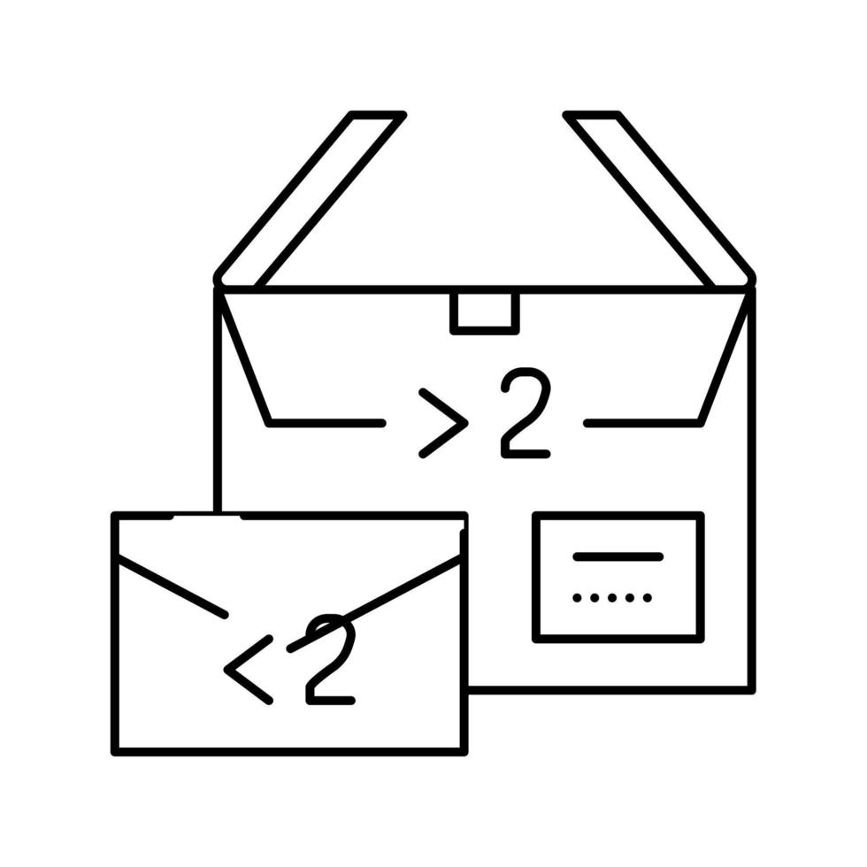 size weight restrictions line icon vector illustration