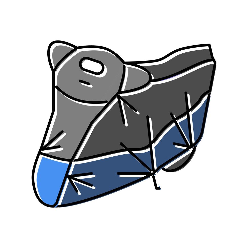 cubierta motocicleta accesorio color icono vector ilustración