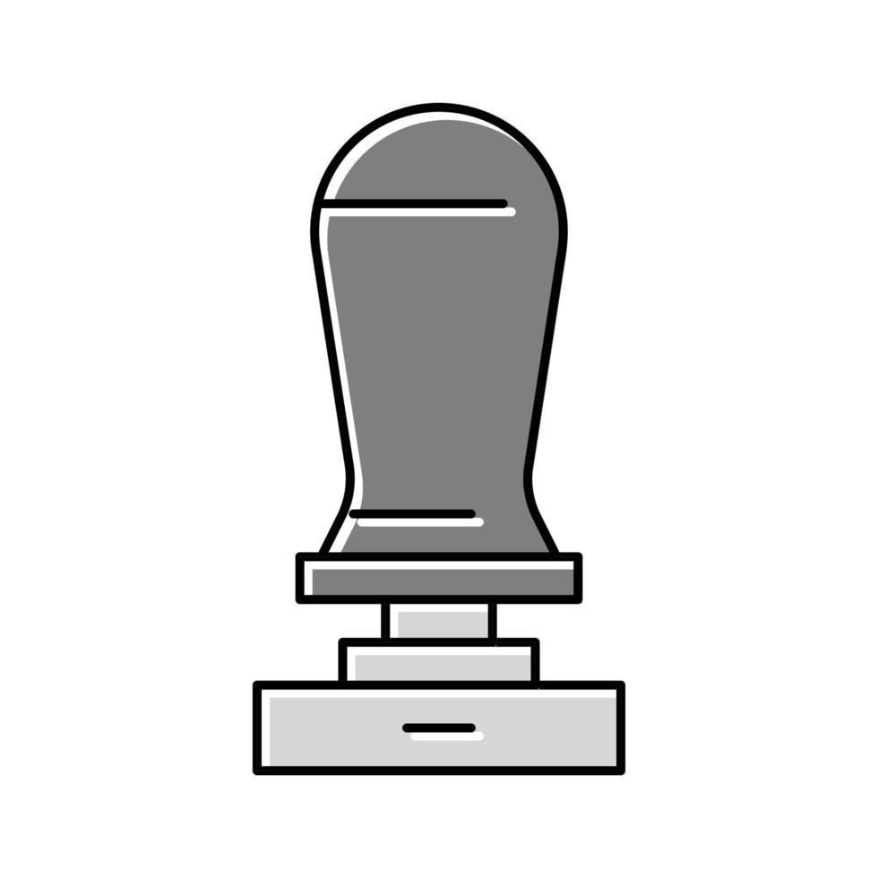 tamper coffee tool color icon vector illustration
