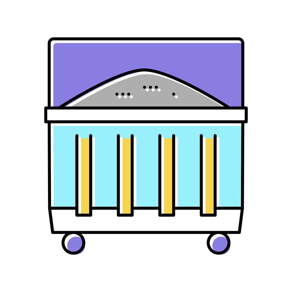 ilustración de vector de icono de color de contenedor de basura