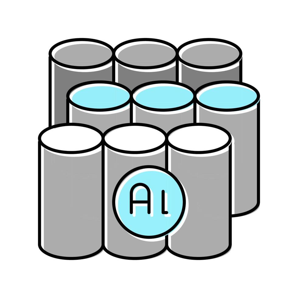 product of aluminium production color icon vector illustration