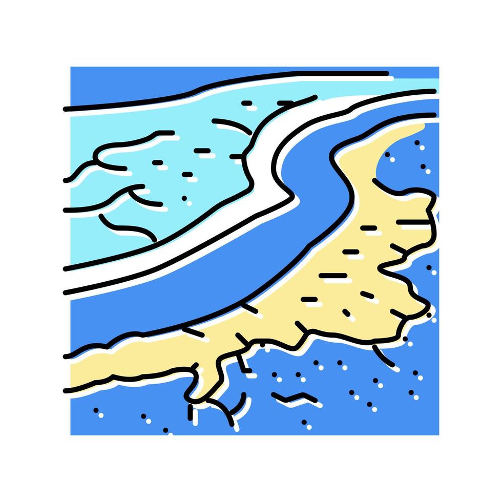 great barrier reef color icon vector illustration
