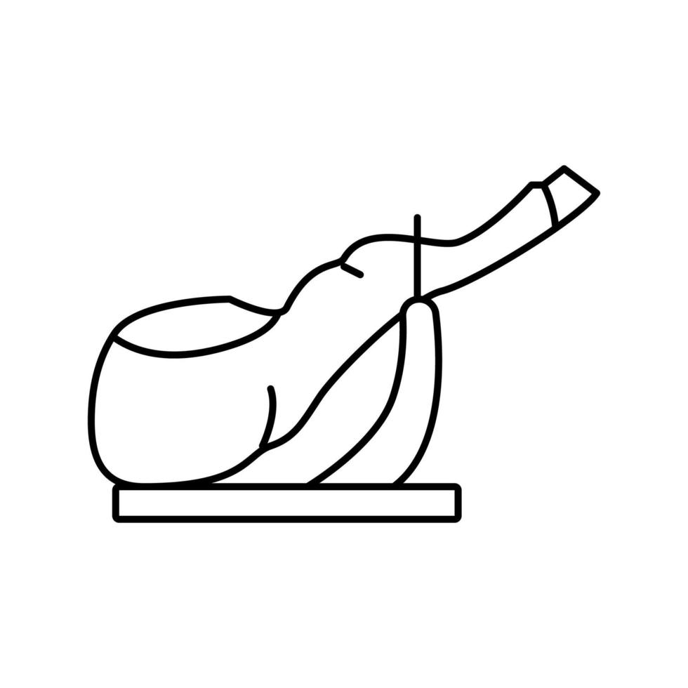 ham leg meat line icon vector illustration