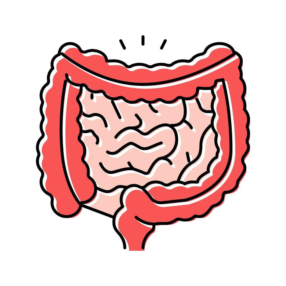 gastrocolic reflex color icon vector illustration