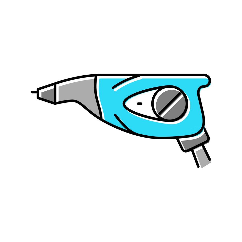 engraver tool color icon vector illustration