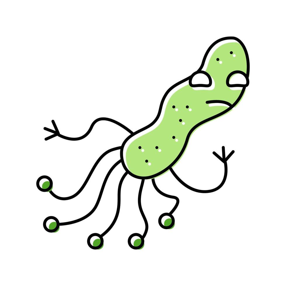 gut bacteria virus color icon vector illustration
