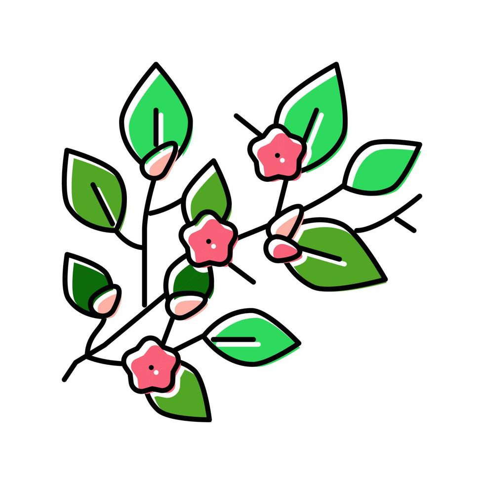 flor primavera color icono vector ilustración