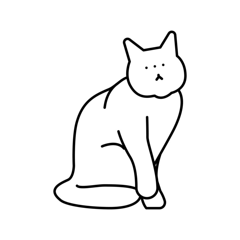 cat halloween line icon vector illustration