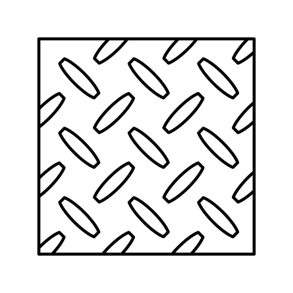 diamond plate metal line icon vector illustration