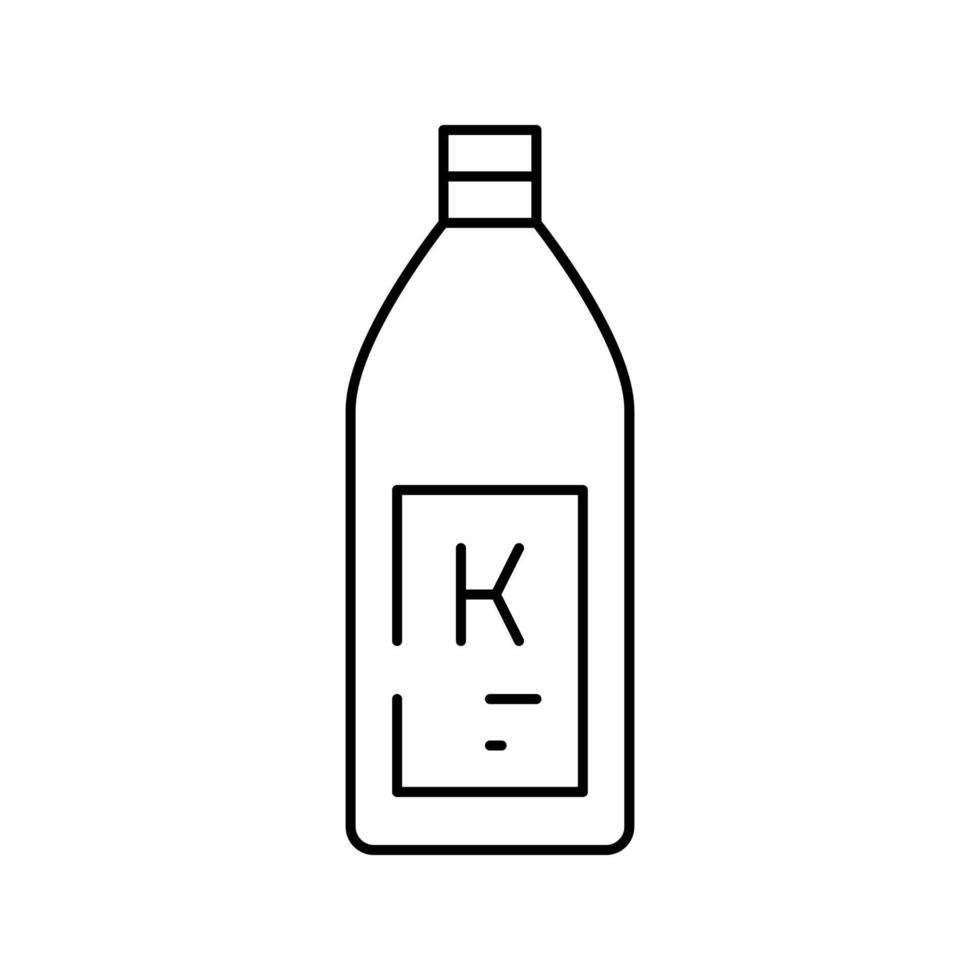 shampoo keratin bottle line icon vector illustration