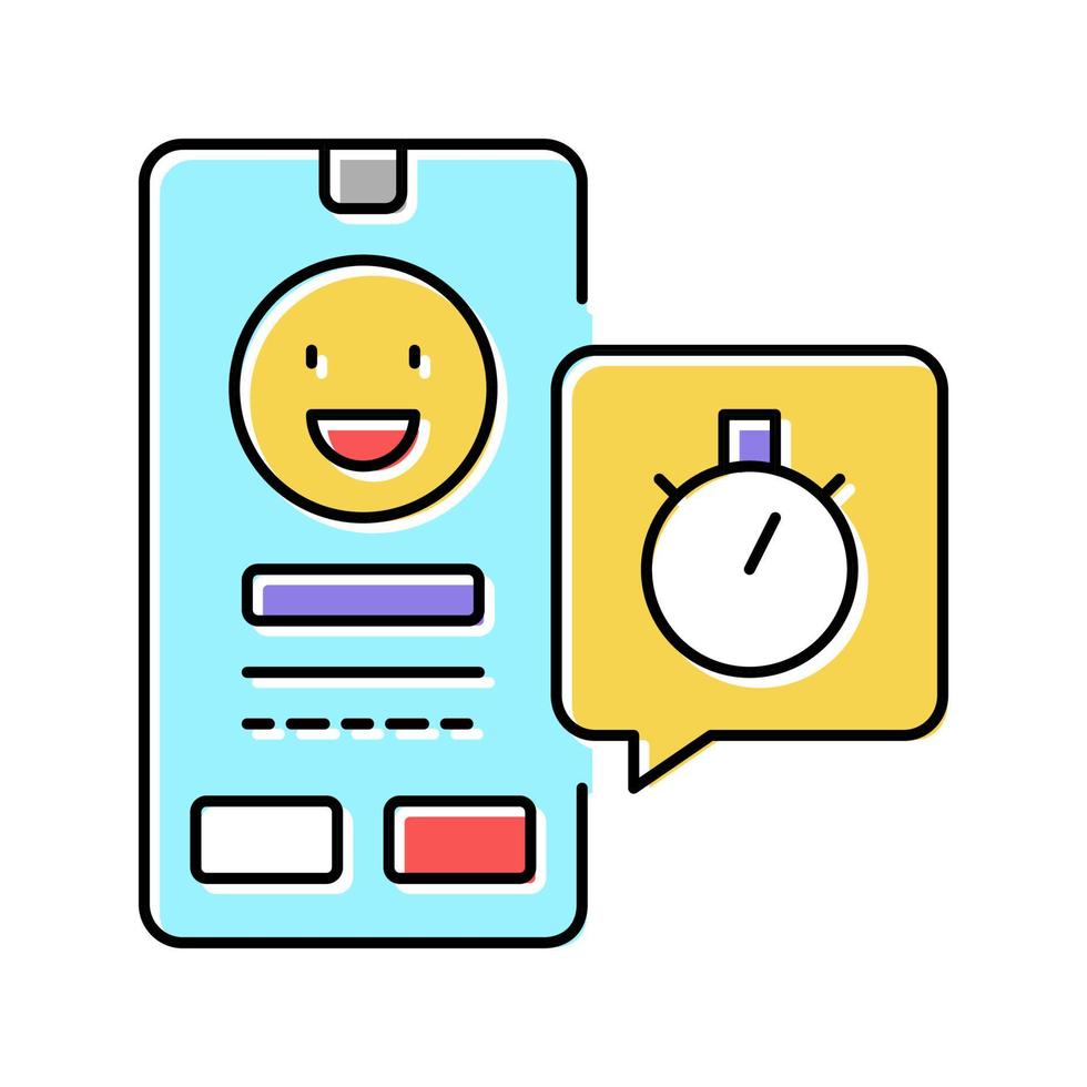 emoji oferta icono de color efímero ilustración vectorial vector